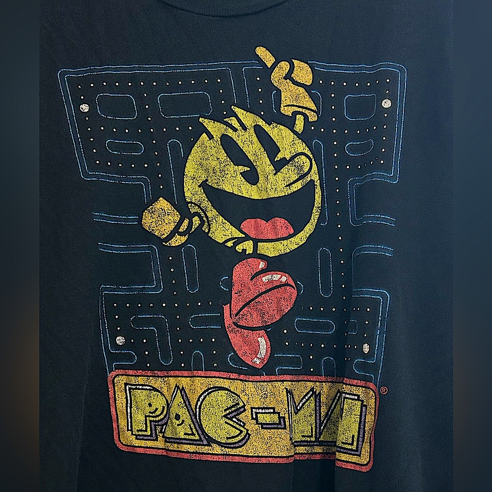 Black Pac-Man Graphic T Shirt